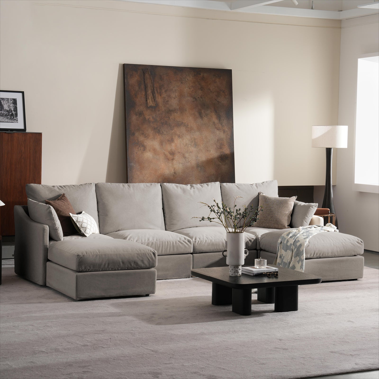 DiamonCloud B  4+2 Set 6 Seater Sofa with Ottomans