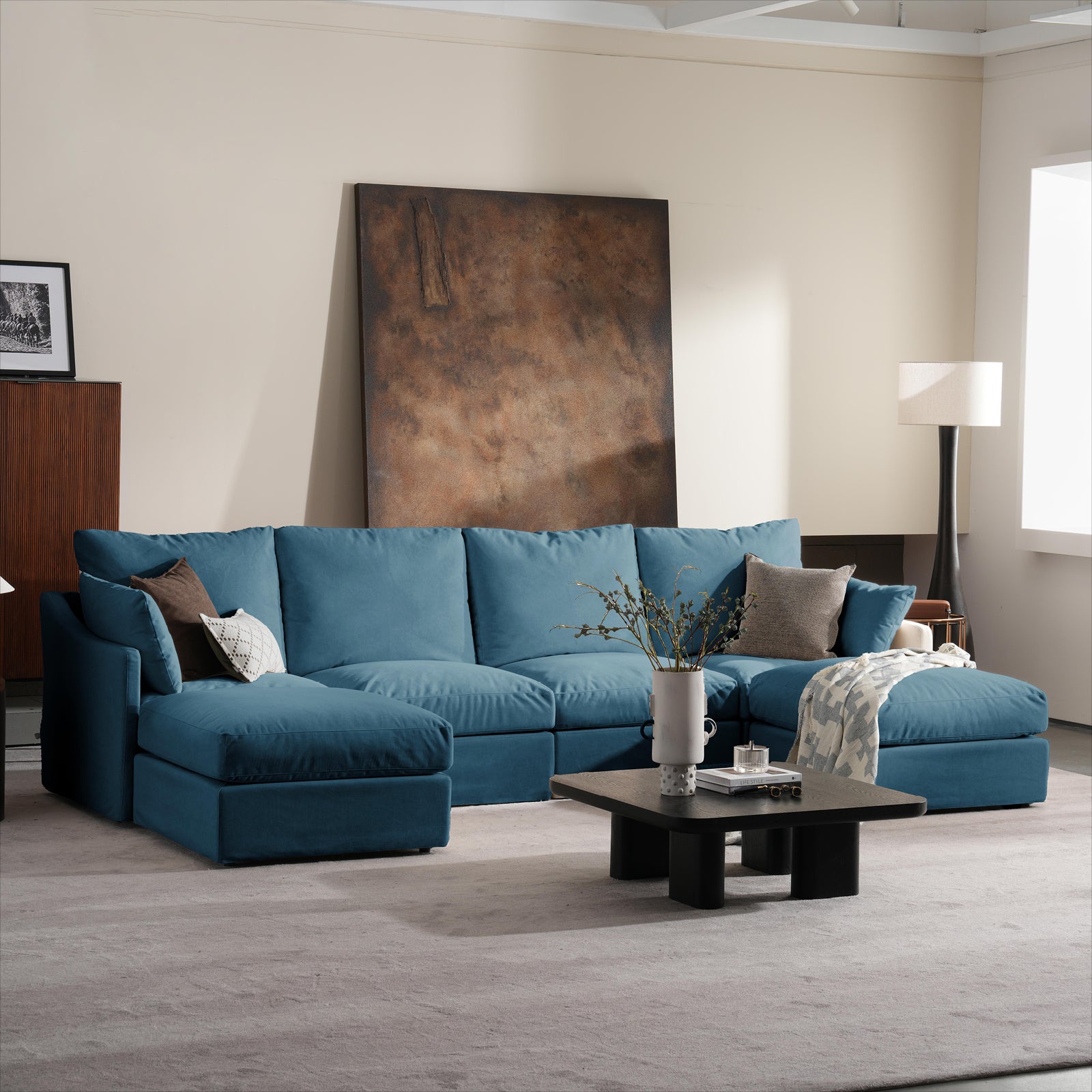 DiamonCloud B  4+2 Set 6 Seater Sofa with Ottomans
